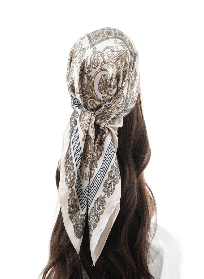 Wonrizon Scarves for Women Lightweight Like Satin Silk Neck Scarf Headscarf for Hair Wrapping Bandana Square for Handbags - Image 1
